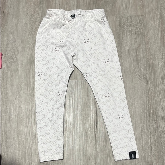 TMB Kids White Panda Print Leggings - Picture 1 of 1